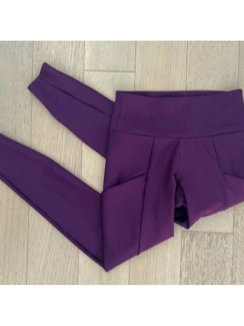 Alo Yoga Ribbed Airlift High Waist 7/8 Legging Dark Plum XS - Picture 7 of 9